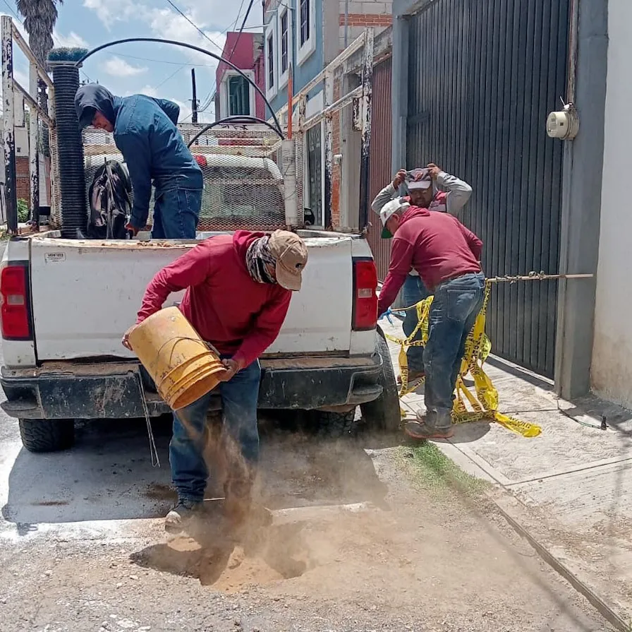 SOSAPACH atiende hundimiento en la zona centro de San Pedro Cholula