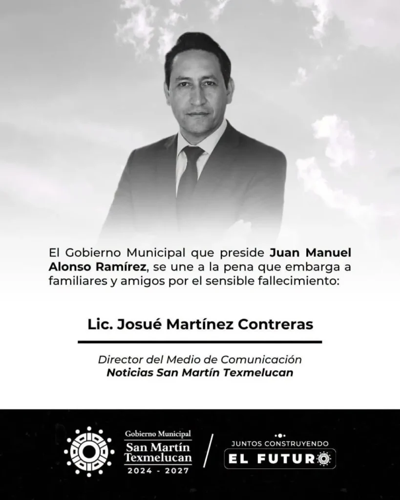 Asesinan al periodista Josué Martínez Contreras en San Martín Texmelucan; FGE investiga el caso