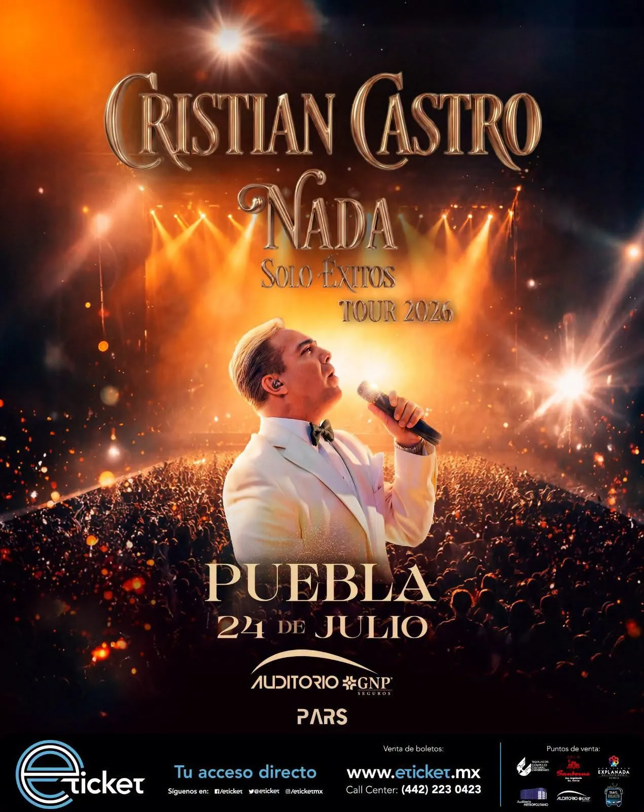 Cristian Castro presenta su gira “Nada solo éxitos tour” – Puebla