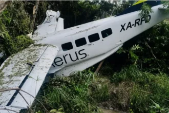 Operativo de emergencia tras caída de aeronave en Pesquería, Nuevo León