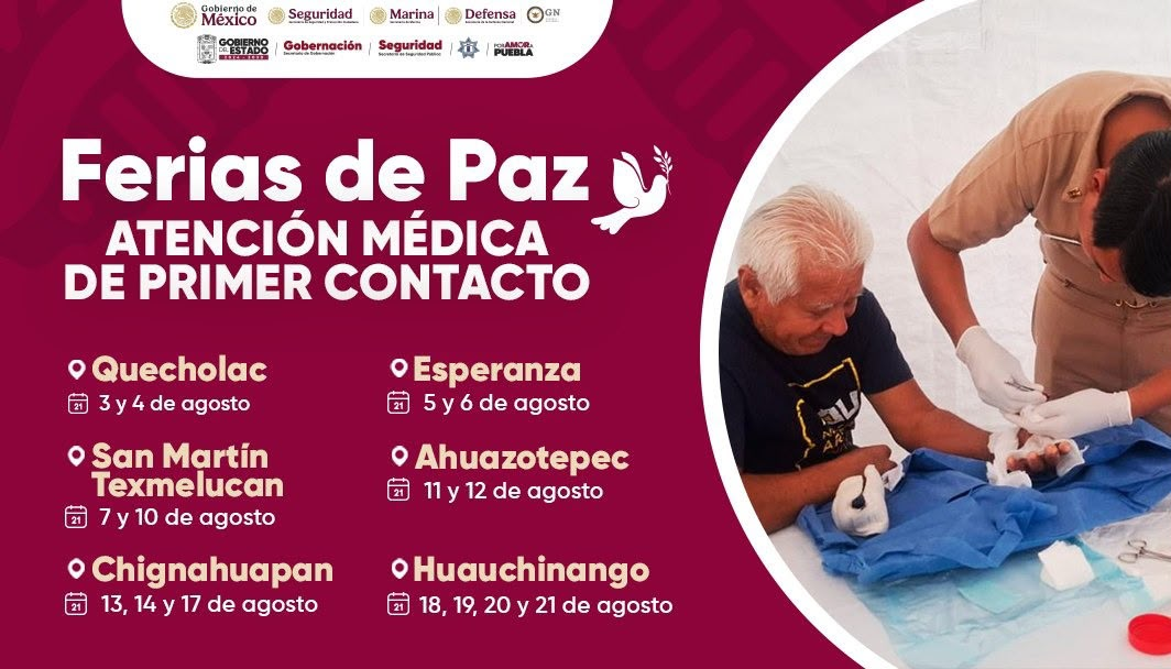 Tres órdenes de gobierno acercan servicios médicos y acciones preventivas a familias poblanas