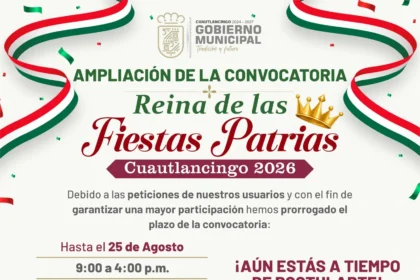 Amplían inscripción para Reina de las Fiestas Patrias 2026