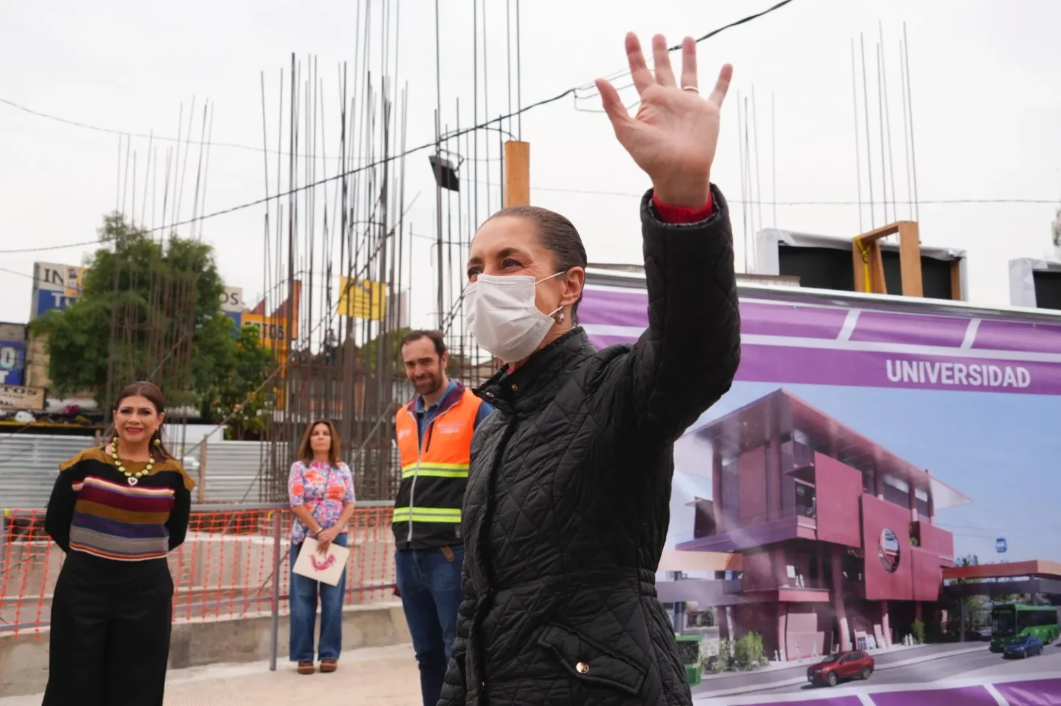 Claudia Sheinbaum supervisa construcción de la línea 4 del Cablebús