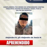 Cumplimenta FGE orden de aprehensión contra presunto asesor de normal rural por el delito de despojo