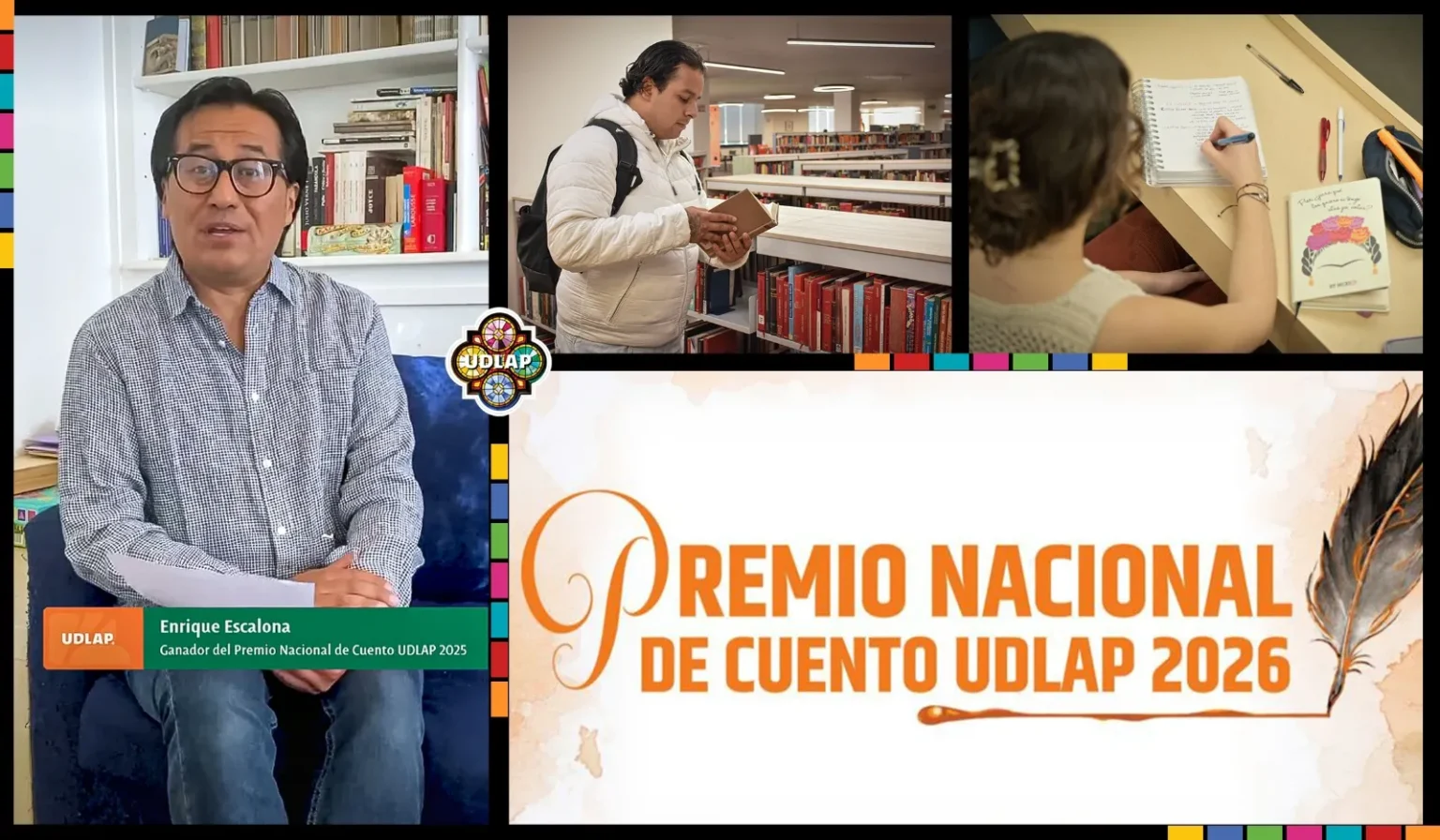Enrique Escalona invita a jóvenes a participar en el Premio Nacional de Cuento UDLAP