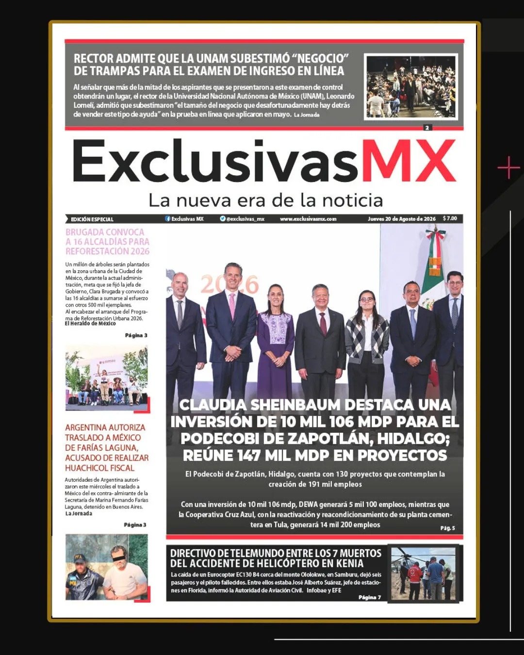PORTADA MÉXICO 20 DE AGOSTO