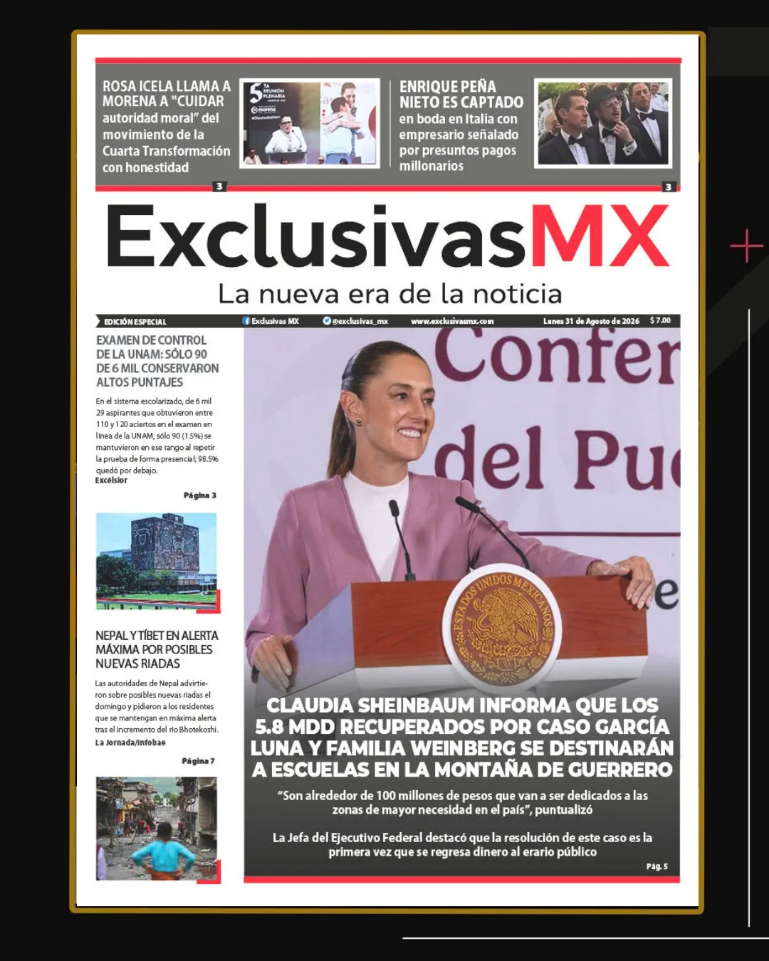 PORTADA MÉXICO 31 DE AGOSTO