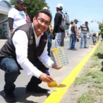 Participa diputado Pável Gaspar en faena comunitaria en Izúcar de Matamoros
