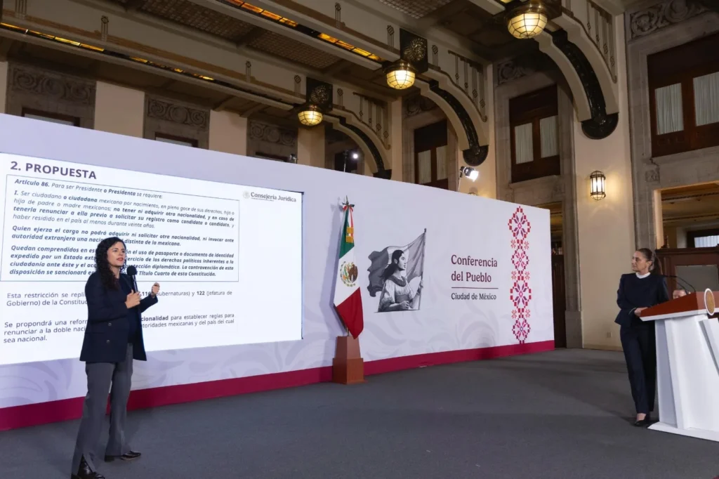 Presidenta Claudia Sheinbaum envía al congreso de la unión iniciativa de renuncia a la doble nacionalidad para ocupar cargos de presidencia y gubernaturas