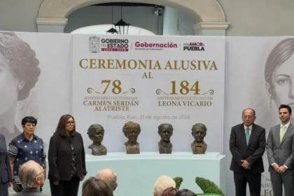 Puebla conmemora a Leona Vicario y Carmen Serdán como referentes de la participación de las mujeres