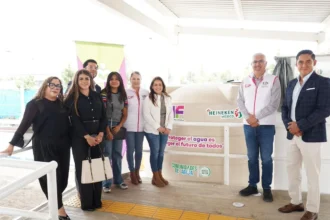Recibe DIF Puebla Capital segundo captador pluvial para el CMERI