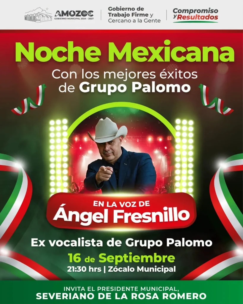 Amozoc está listo para celebrar las Fiestas Patrias con el Grito de Independencia y una gran Noche Mexicana