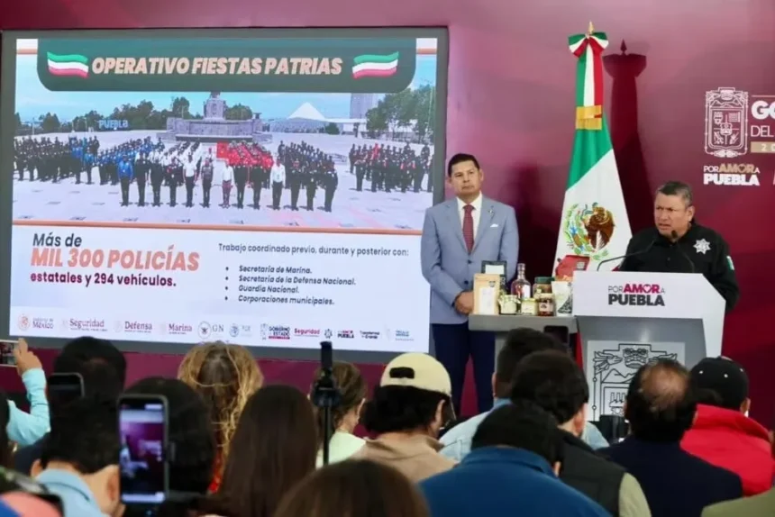 Más de mil 300 policías reforzarán la seguridad en Puebla por Fiestas Patrias