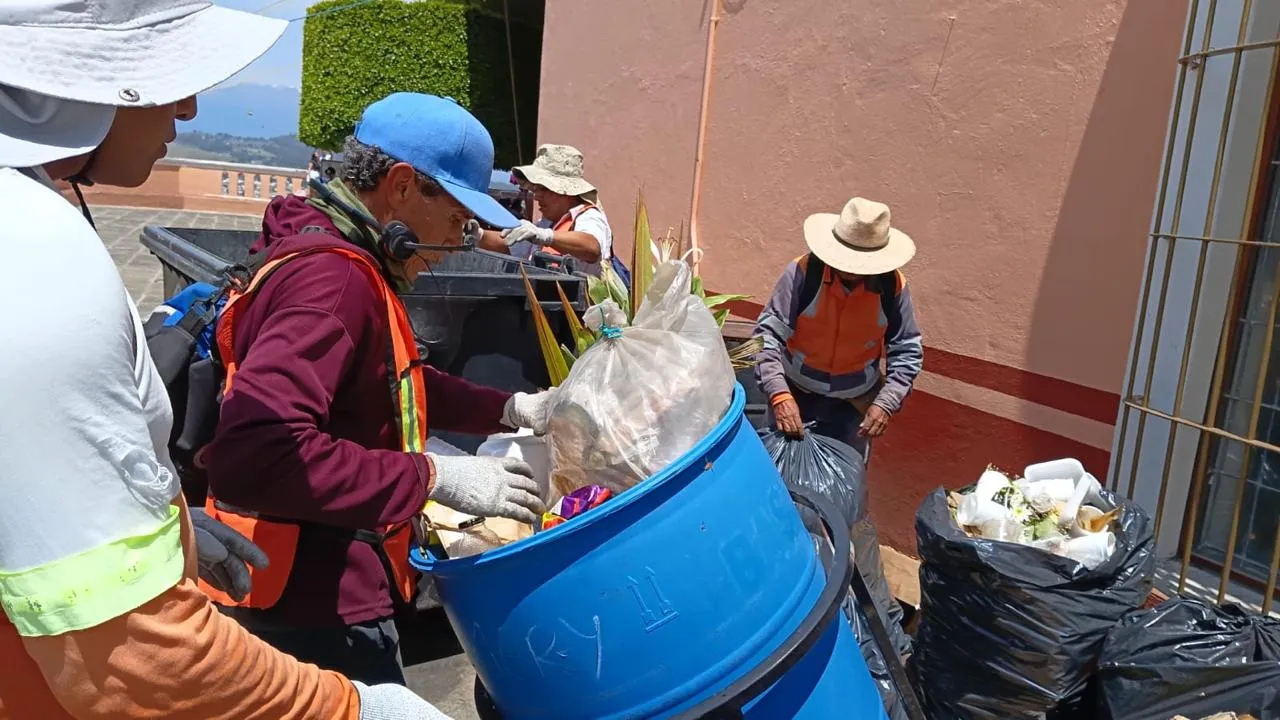 Organismo Operador del Servicio de Limpia redobla esfuerzos durante la 76.° Feria Milenaria de San Pedro Cholula