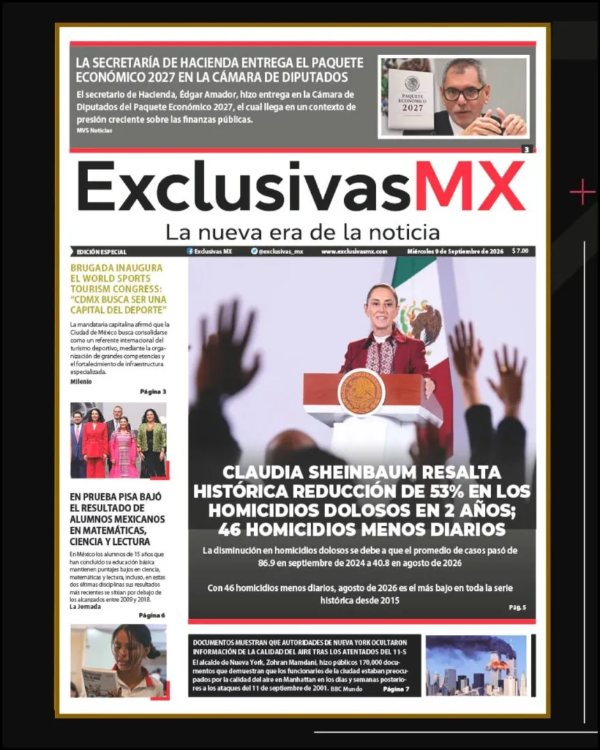 PORTADA MÉXICO 09 DE SEPTIEMBRE