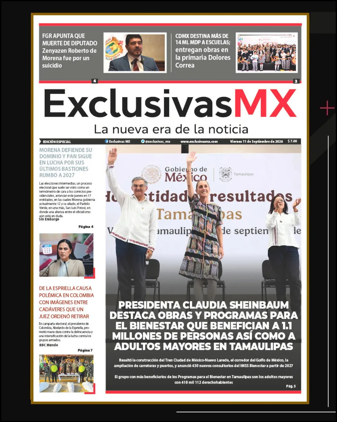PORTADA MÉXICO 11 DE SEPTIEMBRE
