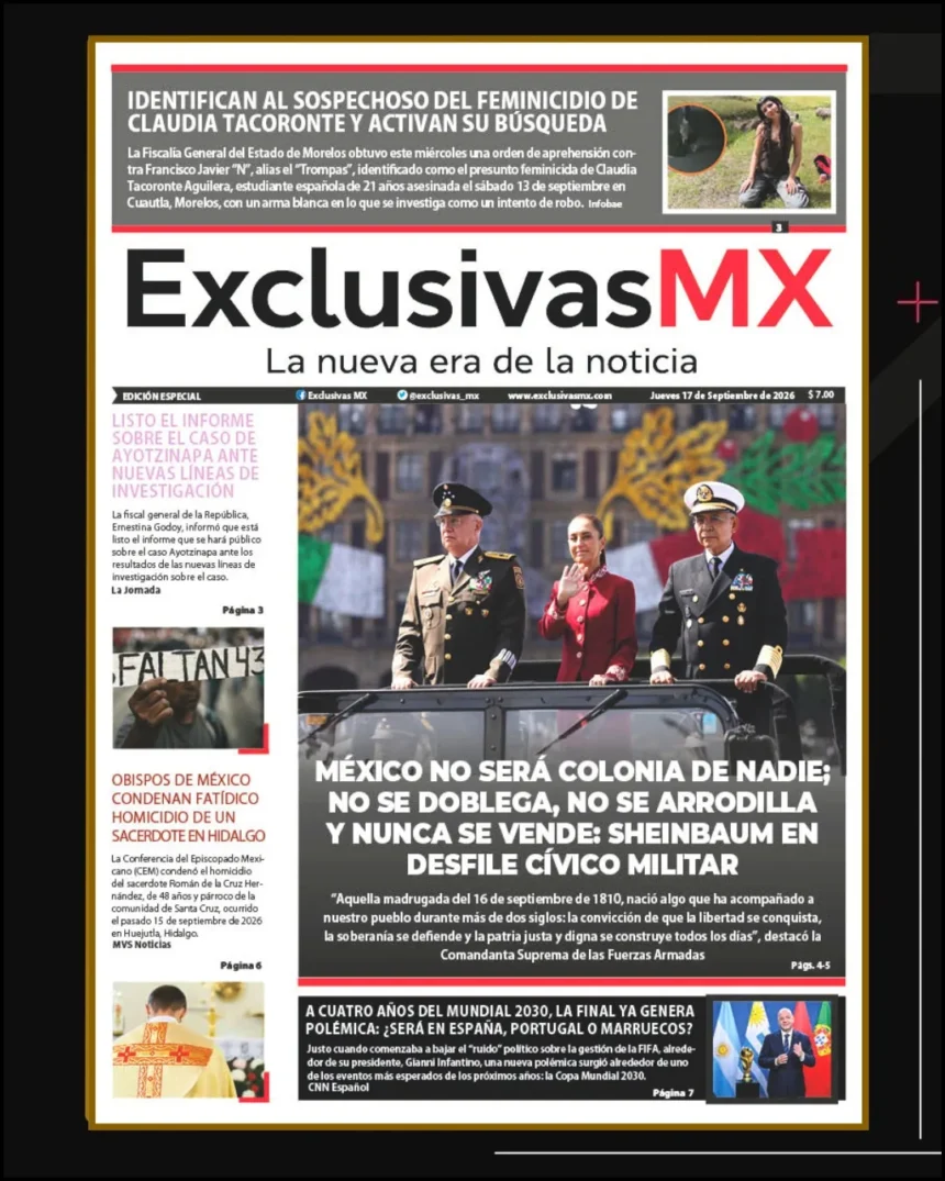 PORTADA MÉXICO 17 DE SEPTIEMBRE