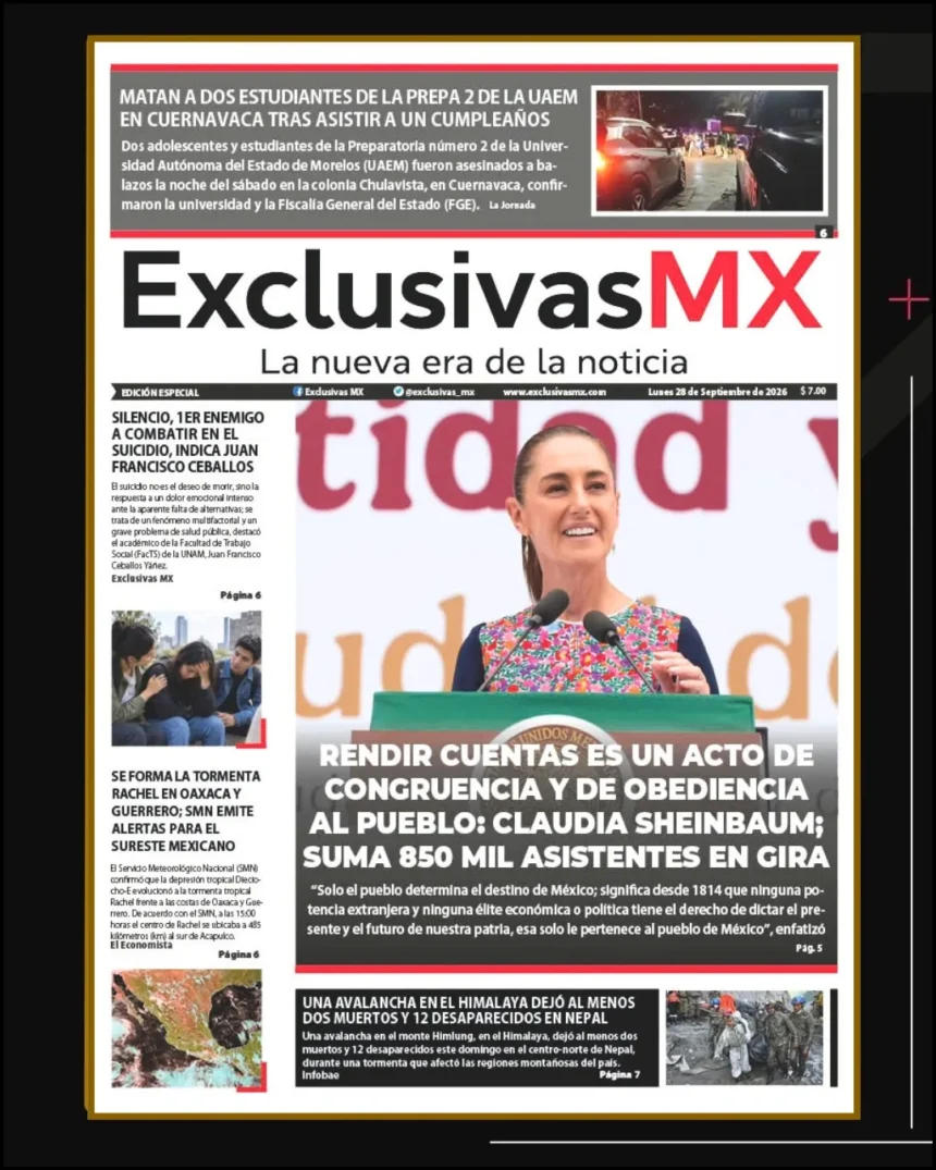 PORTADA MÉXICO 28 DE SEPTIEMBRE