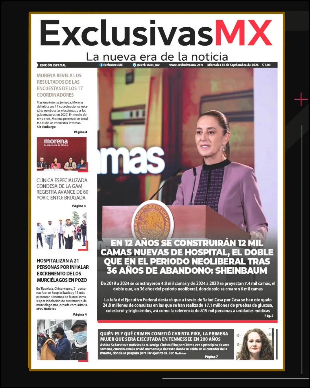 PORTADA MÉXICO 30 DE SEPTIEMBRE