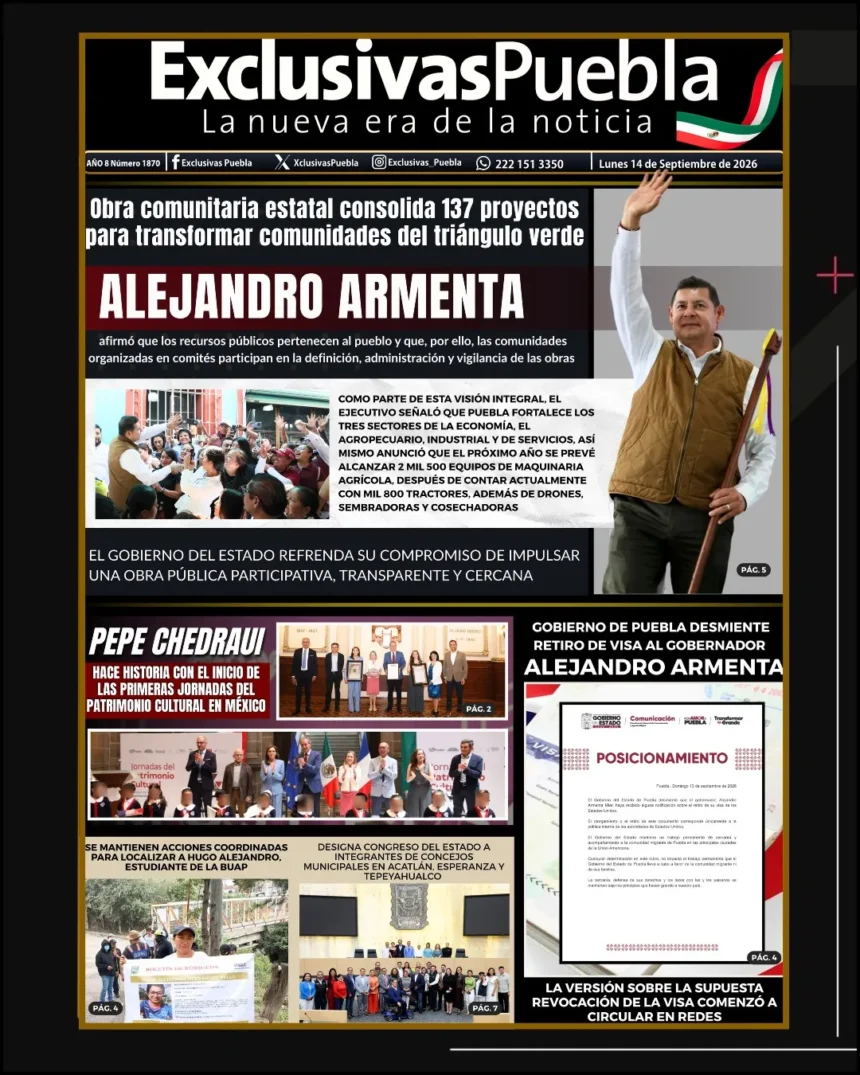 PORTADA PUEBLA 14 DE SEPTIEMBRE