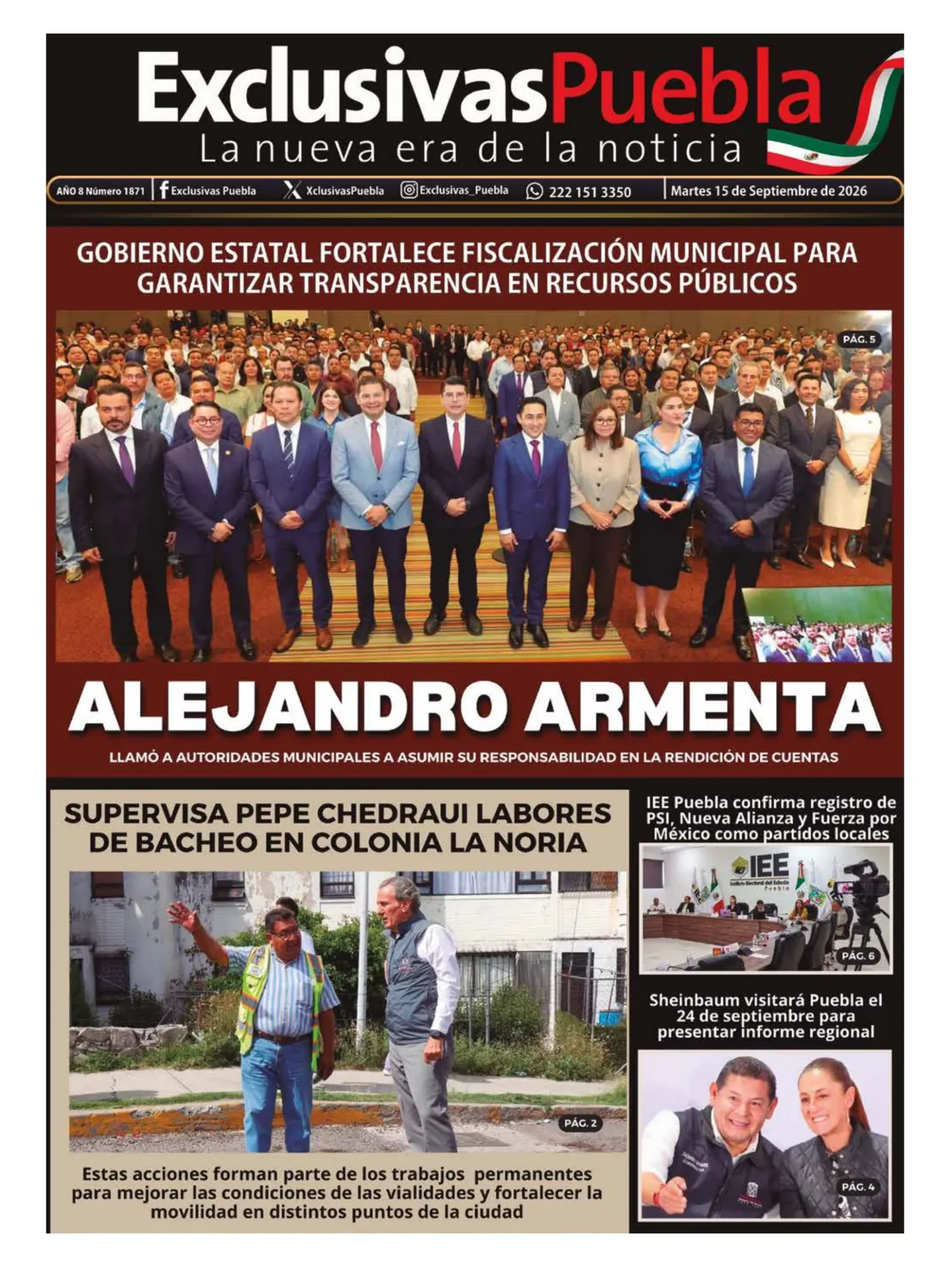 PORTADA PUEBLA 15 DE SEPTIEMBRE