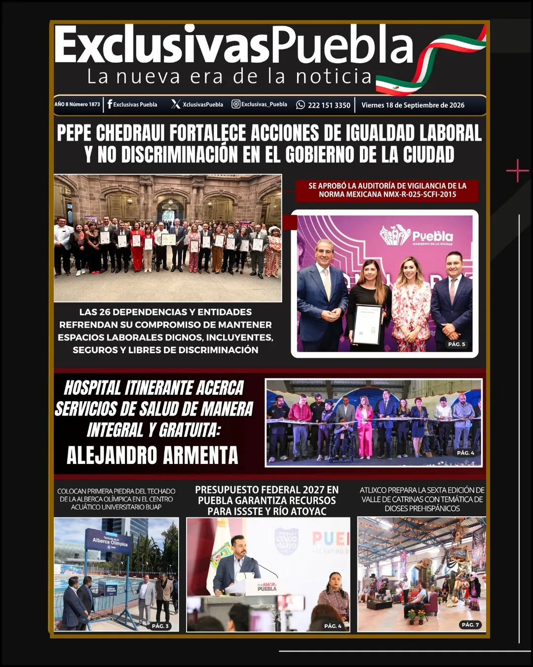 PORTADA PUEBLA 18 DE SEPTIEMBRE