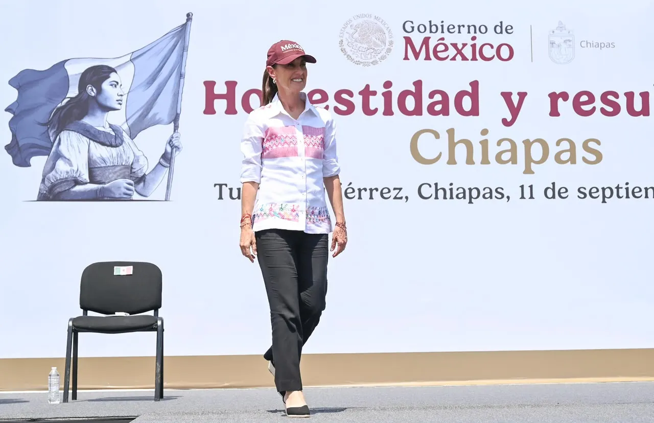 PRESIDENTA CLAUDIA SHEINBAUM ANTE CERCA DE 70 MIL CHIAPANECOS