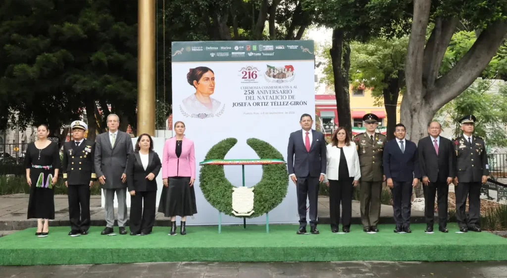 Puebla conmemora a Josefa Ortiz y destaca el papel de las mujeres en la vida pública durante ceremonia por su 258 aniversario en Puebla