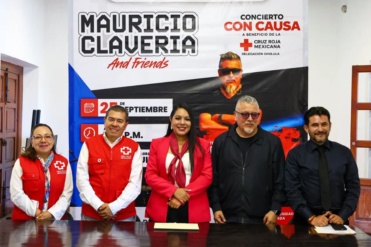 Suma Tonantzin Fernández a Mauricio Clavería a una causa en favor de la Cruz Roja Cholula