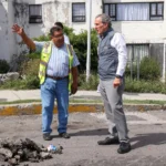 Supervisa Pepe Chedraui labores de bacheo en colonia La Noria