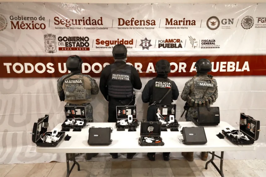Fuerzas de seguridad ubican y desmantelan sistema de video vigilancia ilegal en Tepeaca