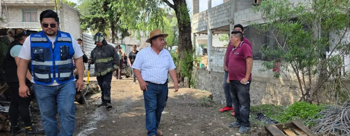 Gobierno Municipal de Amozoc atiende de manera inmediata afectación por las fuertes lluvias registradas en Chachapa