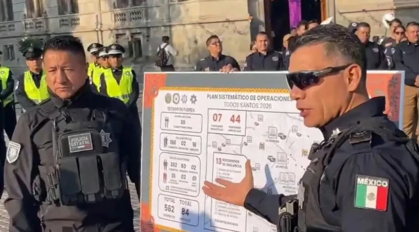 Operativo Todos Santos 2026 en Puebla despliegan más de mil elementos de seguridad