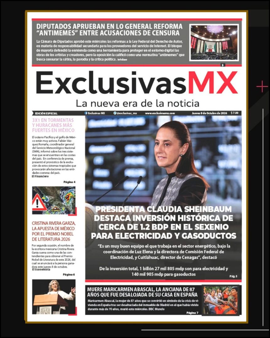 PORTADA MÉXICO 8 DE OCTUBRE