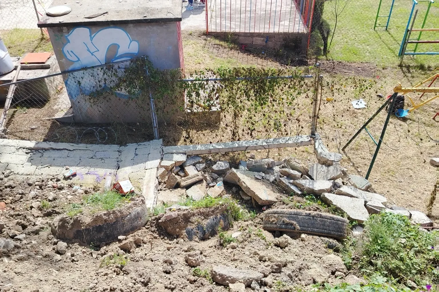 Realiza CAPCEE inspección en escuela afectada por lluvia en San Jerónimo Caleras