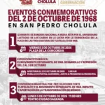 Tonantzin Fernández conmemora el 2 de octubre con exposición y conferencia sobre 196 San Pedro Cholula