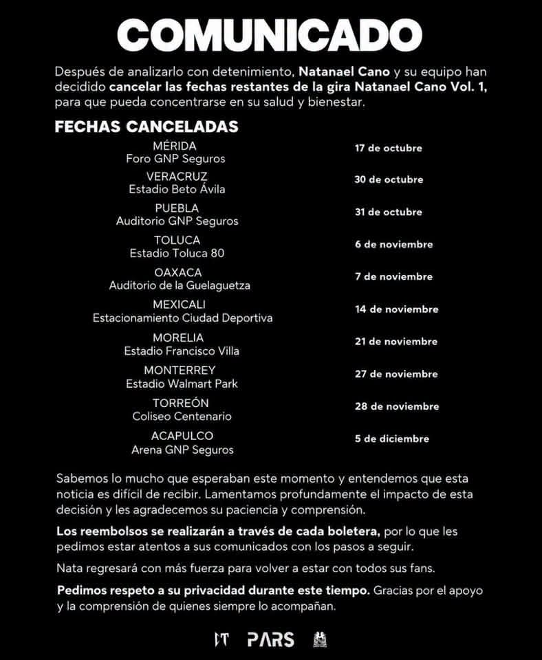 Natanael Cano cancela concierto en Puebla y suspende su gira por México